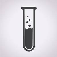Lab Tube Icon, icône de tube à essai vecteur