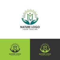 logo nature feuille vecteur