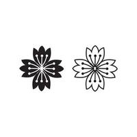 ensemble de vecteurs d'icônes de fleurs. collection de signes d'illustration de jardin. symbole ou logo de la flore. vecteur
