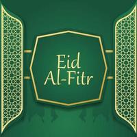 bannière vectorielle pour les salutations des médias sociaux pour l'aïd al-fitr, fêtes musulmanes vecteur