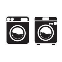 vecteur d'icône de machine à laver. style de ligne icône appareils électriques
