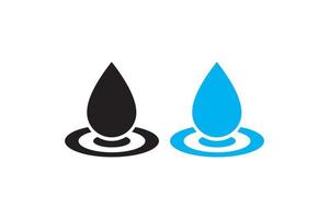 jeu d'icônes de goutte d'eau bleue vectorielle. collection de formes de logo de gouttelettes plates vecteur