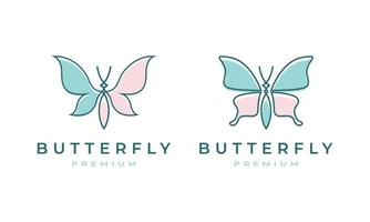 papillon symbole icône dessin au trait contour monoline logo conception inspiration vecteur
