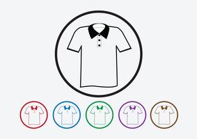 Habillement chemise et T-shirt Icon Icônes de vêtements vecteur