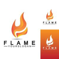 modèle de conception de feu flamme logo icône vector