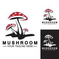 modèle de conception de vecteur de logo champignon