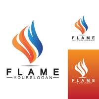 modèle de conception de feu flamme logo icône vector