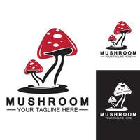 modèle de conception de vecteur de logo champignon