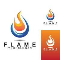 modèle de conception de feu flamme logo icône vector