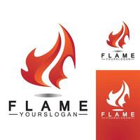 modèle de vecteur de conception de logo de flamme de feu