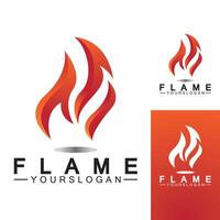 modèle de vecteur de conception de logo de flamme de feu