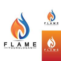 modèle de conception de feu flamme logo icône vector