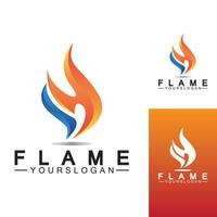 modèle de conception de feu flamme logo icône vector