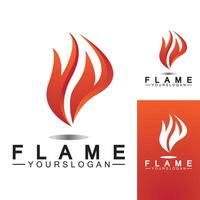 modèle de vecteur de conception de logo de flamme de feu