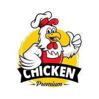 modèle de vecteur de conception de logo de poulet