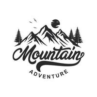 modèle de vecteur de conception de logo de montagnes