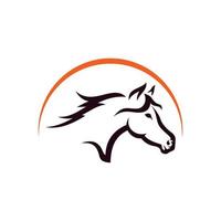 modèle de vecteur de conception de logo de cheval