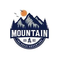 modèle de vecteur de conception de logo de montagnes