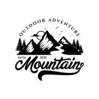 modèle de vecteur de conception de logo de montagnes