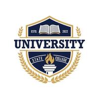 modèle de vecteur de conception de logo d'éducation universitaire
