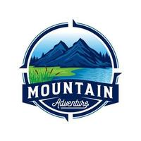 modèle de vecteur de conception de logo de montagnes