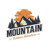 modèle de vecteur de conception de logo de montagnes