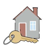 clés de maison, immobilier, sécurité. acheter une maison vecteur