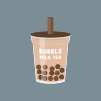 Bubble tea ou illustration vectorielle de thé au lait perle vecteur