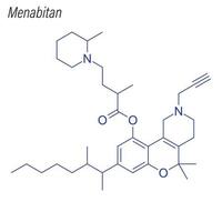 formule squelettique de vecteur de menabitan. molécule chimique du médicament.