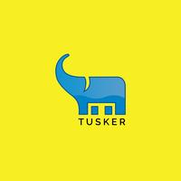 Modèle de conception de logo vectoriel Tusker