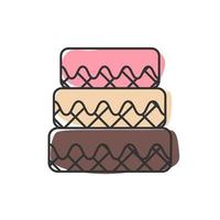 icône de gâteau à trois couches pour illustration vectorielle web vecteur