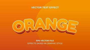 effet de texte vectoriel. notion orange. vecteur