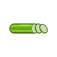 icône de dessin animé d'illustration de concombre vecteur