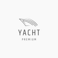 modèle de conception d'icône de logo de yacht vecteur