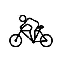 icône de vélo. style de glyphe. silhouette. adapté à l'icône de transport. conception simple modifiable. vecteur de modèle de conception