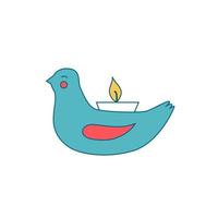 décoration de noël pour la maison. chandelier pour bougies en forme d'oiseau pigeon. décoration pour cheminée et sapin de noël