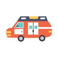transport ambulancier de dessin animé de vecteur