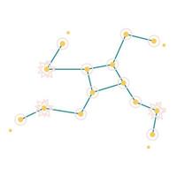 griffonnage de la constellation d'hercule vecteur