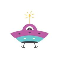 doodle de soucoupe extraterrestre vecteur