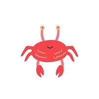 crabe mignon rouge vecteur