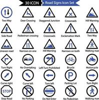 jeu d'icônes de signalisation routière vecteur