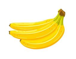 bananes jaunes isolés sur fond blanc vecteur