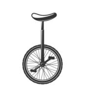 Vélo monocycle de cirque isolé sur fond blanc