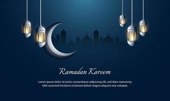 arrière-plan ramadan kareem pour carte de voeux ou arrière-plan web. illustration vectorielle. vecteur