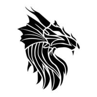 art de logo d'icône de dragon vecteur