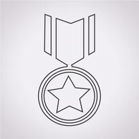 signe de symbole icône médaille vecteur