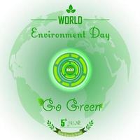 concept de la journée mondiale de l'environnement. vecteur