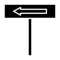 icône de glyphe de panneau de signalisation vecteur