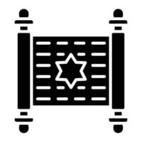 icône de glyphe de la torah vecteur