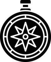 icône de glyphe de boussole vecteur
